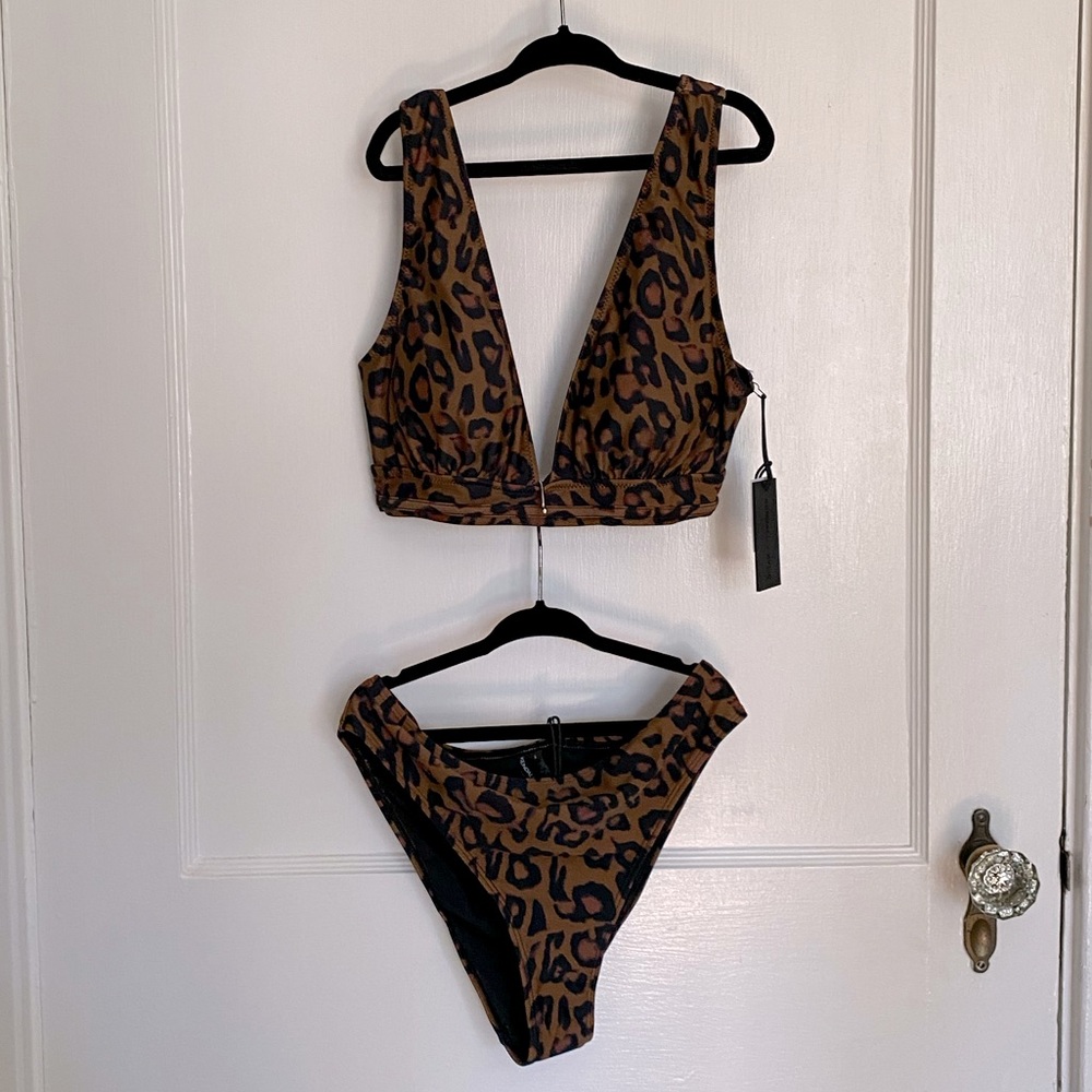LAST CHANCE! Will donate TODAY. NWT Leopard Kendall + Kylie Small 2 piece bikini